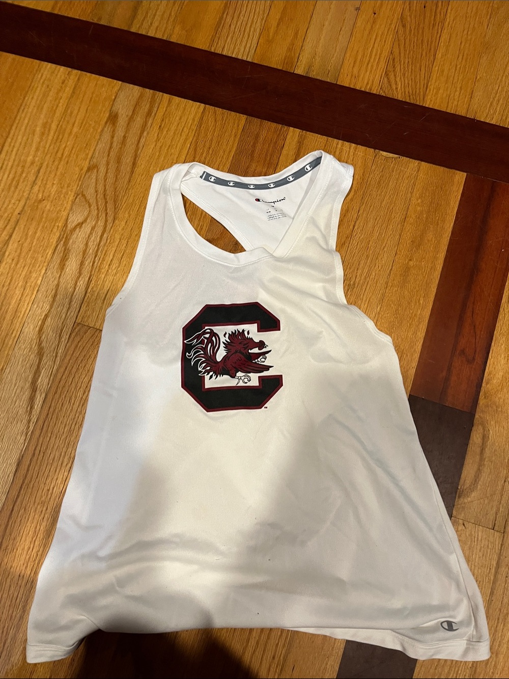 Champion Kids' White Racerback Tank with South Carolina Gamecocks Logo